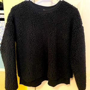 Women’s Black Sherpa Crewneck